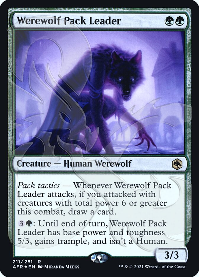 Werewolf Pack Leader (Ampersand Promo) [Dungeons & Dragons: Adventures in the Forgotten Realms Promos] | Magic Magpie