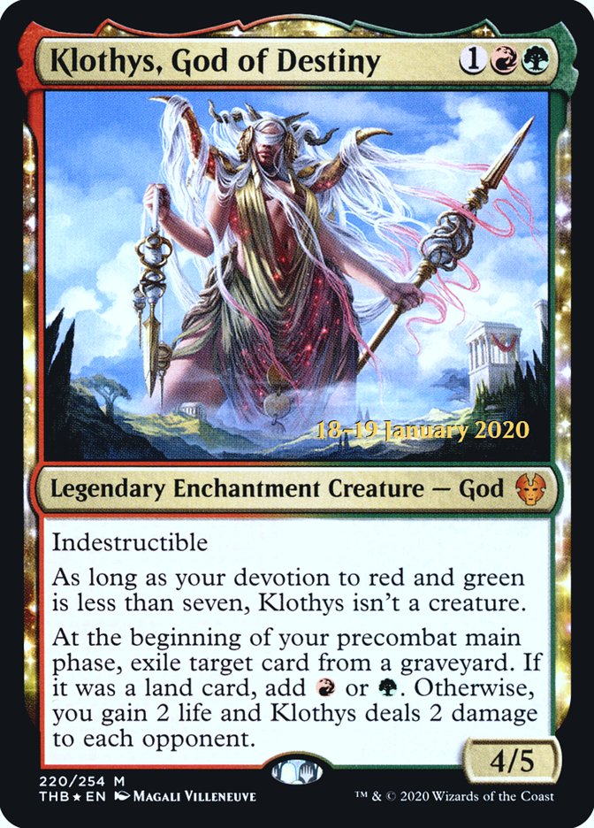 Klothys, God of Destiny [Theros Beyond Death Prerelease Promos] | Magic Magpie