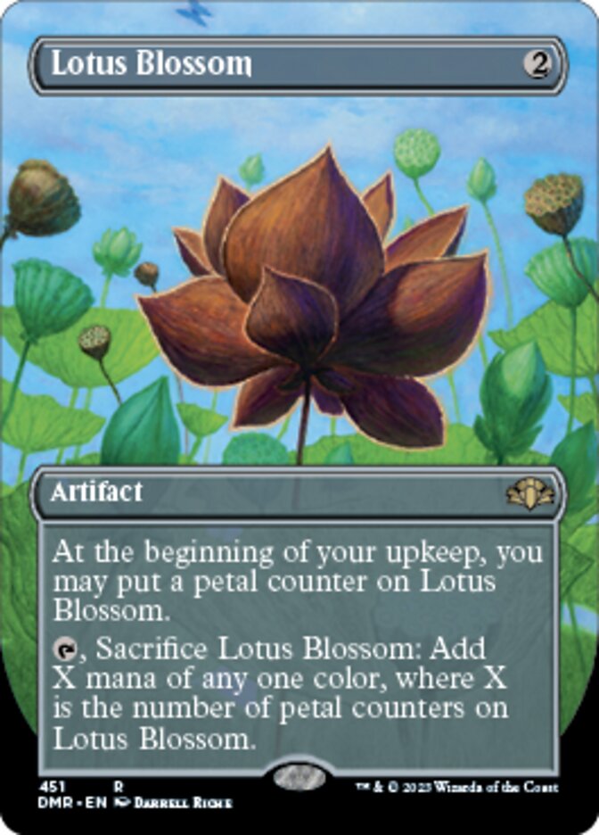 Lotus Blossom (Borderless Alternate Art) [Dominaria Remastered] | Magic Magpie