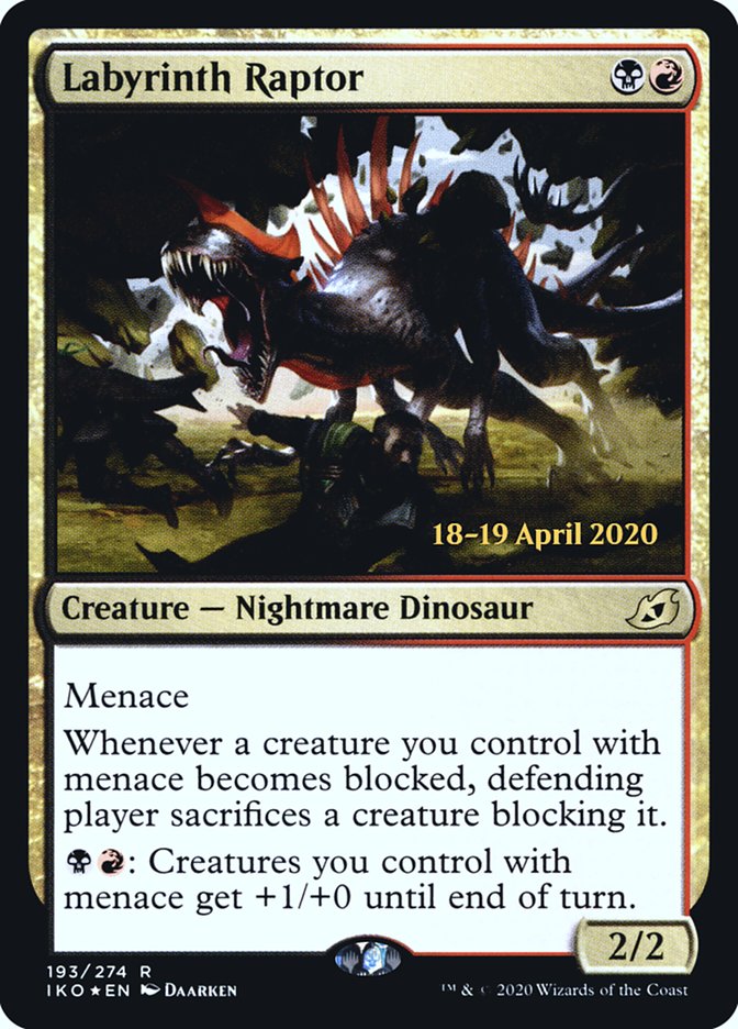 Labyrinth Raptor  [Ikoria: Lair of Behemoths Prerelease Promos] | Magic Magpie