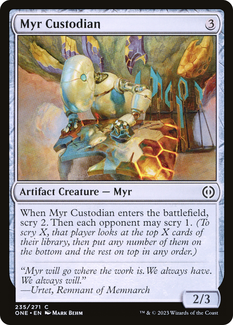Myr Custodian [Phyrexia: All Will Be One] | Magic Magpie
