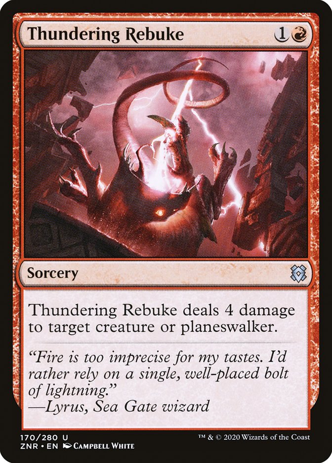 Thundering Rebuke [Zendikar Rising] | Magic Magpie