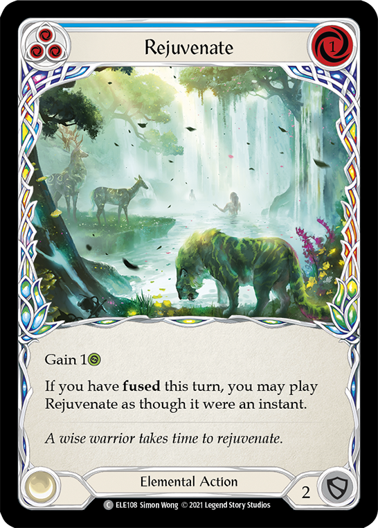Rejuvenate (Blue) [ELE108] (Tales of Aria)  1st Edition Rainbow Foil | Magic Magpie