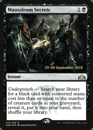 Mausoleum Secrets [Guilds of Ravnica Promos] | Magic Magpie