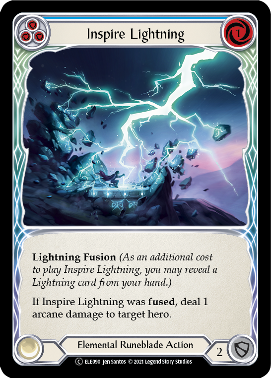 Inspire Lightning (Blue) [U-ELE090] Unlimited Rainbow Foil | Magic Magpie