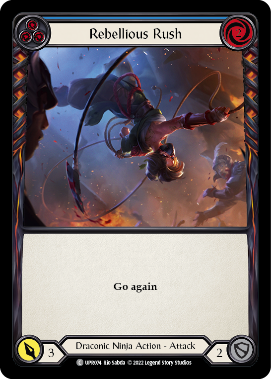 Rebellious Rush (Blue) [UPR074] (Uprising)  Rainbow Foil | Magic Magpie