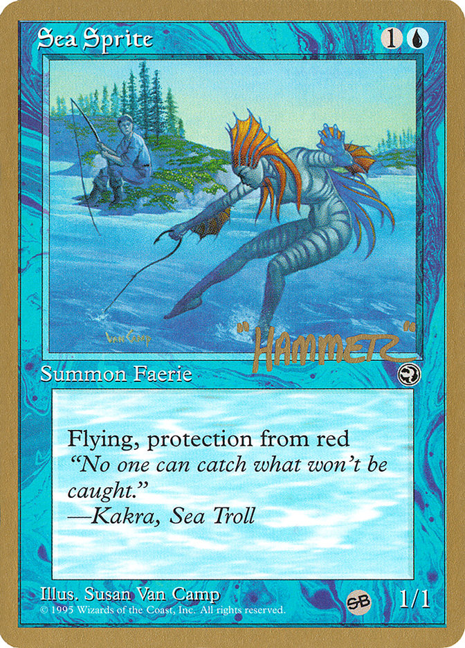 Sea Sprite (Shawn "Hammer" Regnier) (SB) [Pro Tour Collector Set] | Magic Magpie