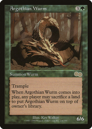 Argothian Wurm [Urza's Saga] | Magic Magpie
