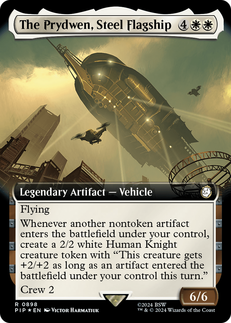The Prydwen, Steel Flagship (Extended Art) (Surge Foil) [Fallout] | Magic Magpie