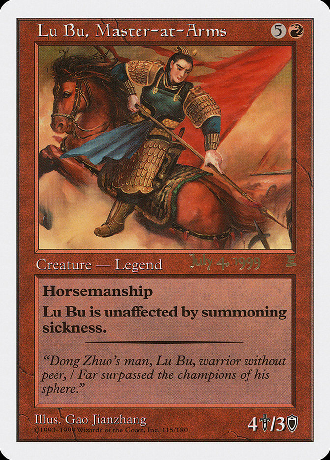 Lu Bu, Master-at-Arms (July 4, 1999) [Portal Three Kingdoms Promos] | Magic Magpie