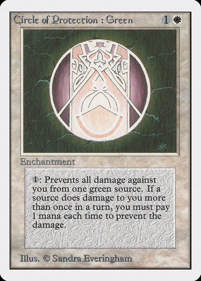 Circle of Protection: Green [Unlimited Edition] | Magic Magpie