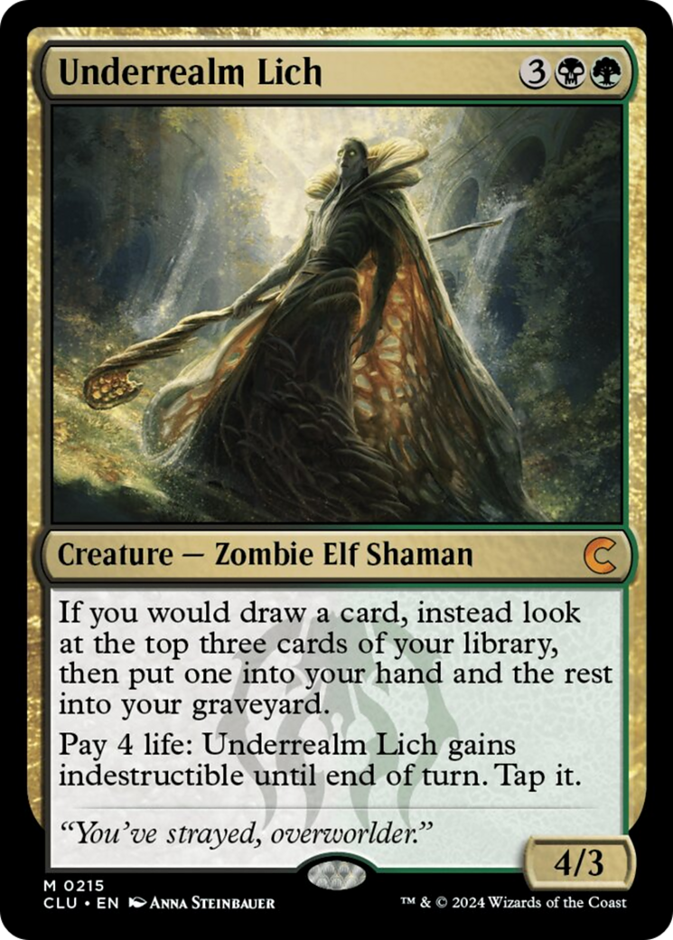 Underrealm Lich [Ravnica: Clue Edition] | Magic Magpie