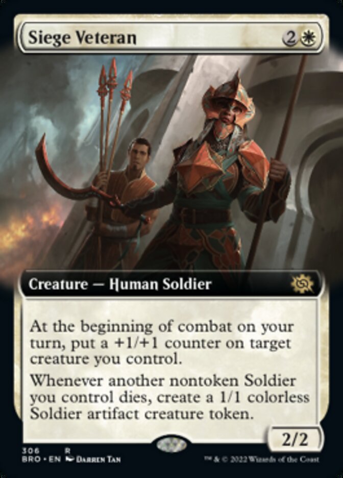 Siege Veteran (Extended Art) [The Brothers' War] | Magic Magpie