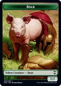 Boar // Spirit Double-sided Token [Kaldheim Commander Tokens] | Magic Magpie