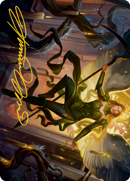 Sigarda, Champion of Light Art Card (Gold-Stamped Signature) [Innistrad: Midnight Hunt Art Series] | Magic Magpie