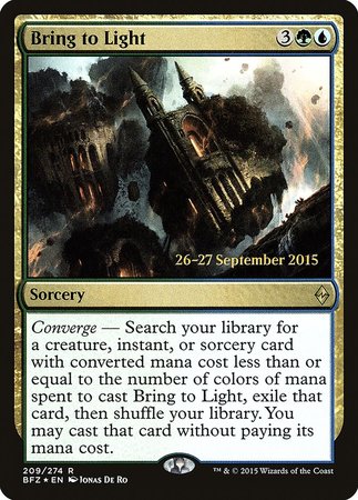 Bring to Light [Battle for Zendikar Promos] | Magic Magpie