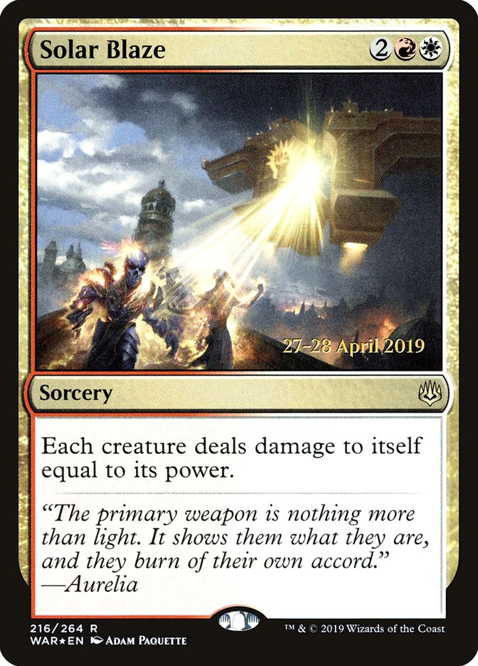 Solar Blaze  [War of the Spark Prerelease Promos] | Magic Magpie