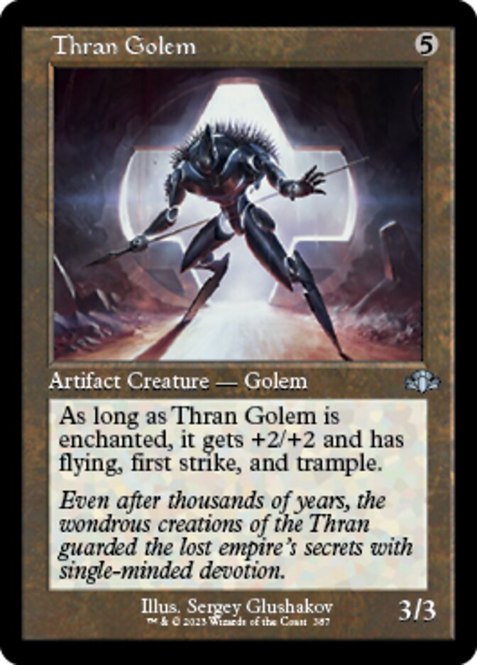 Thran Golem (Retro) [Dominaria Remastered] | Magic Magpie