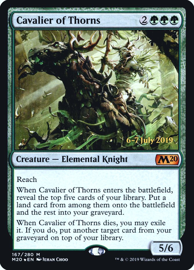 Cavalier of Thorns  [Core Set 2020 Prerelease Promos] | Magic Magpie