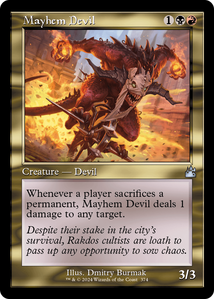 Mayhem Devil (Retro Frame) [Ravnica Remastered] | Magic Magpie