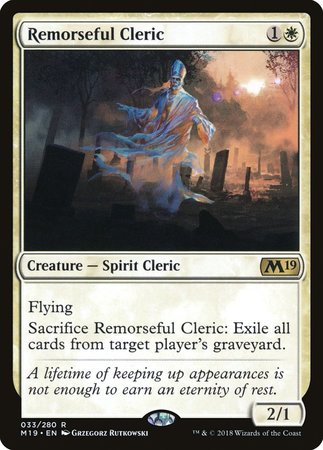 Remorseful Cleric [Core Set 2019] | Magic Magpie