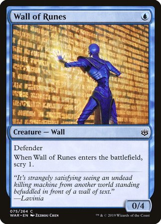 Wall of Runes [War of the Spark] | Magic Magpie