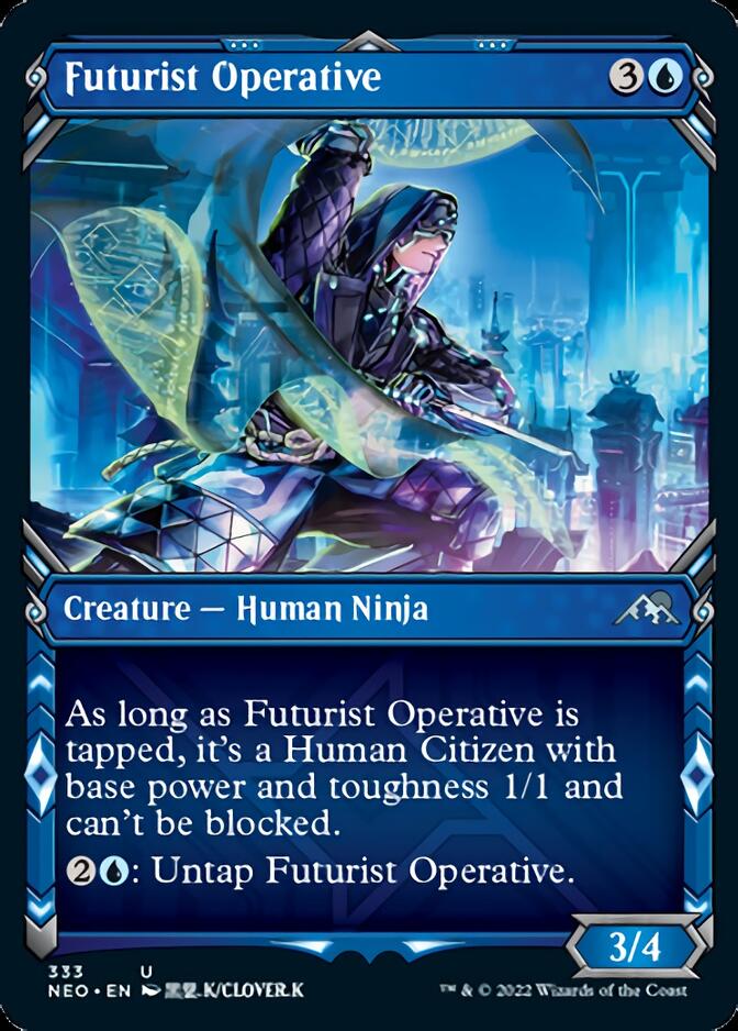 Futurist Operative (Showcase Ninja) [Kamigawa: Neon Dynasty] | Magic Magpie
