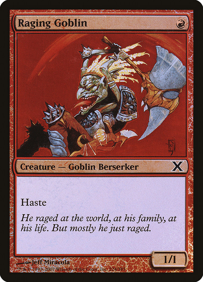 Raging Goblin (Premium Foil) [Tenth Edition] | Magic Magpie