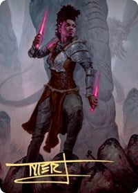 Kaya the Inexorable Art Card (Gold-Stamped Signature) [Kaldheim: Art Series] | Magic Magpie