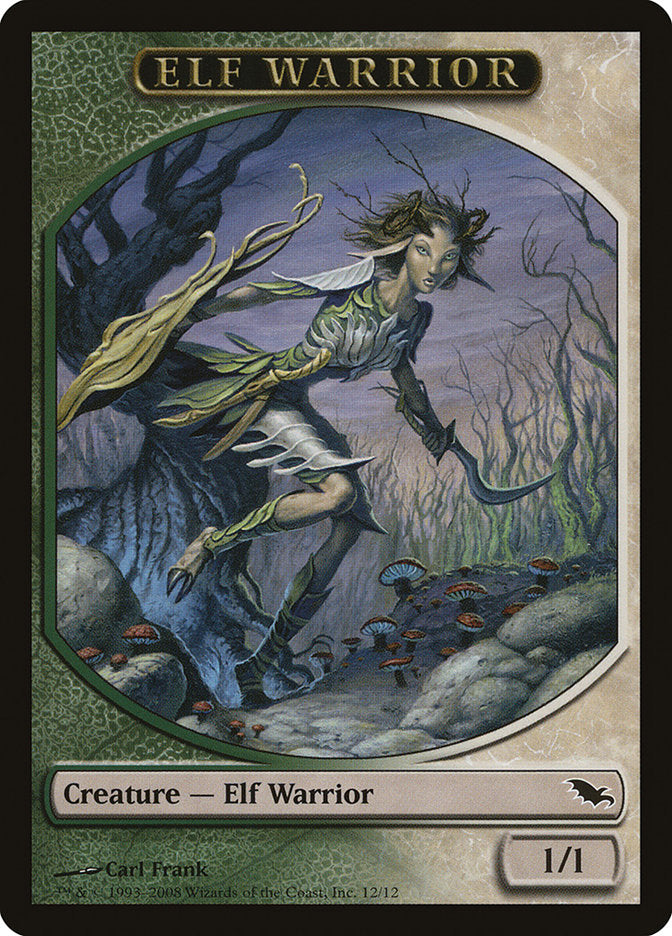 Elf Warrior (12/12) [Shadowmoor Tokens] | Magic Magpie