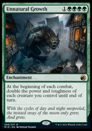 Unnatural Growth (Promo Pack) [Innistrad: Midnight Hunt Promos] | Magic Magpie