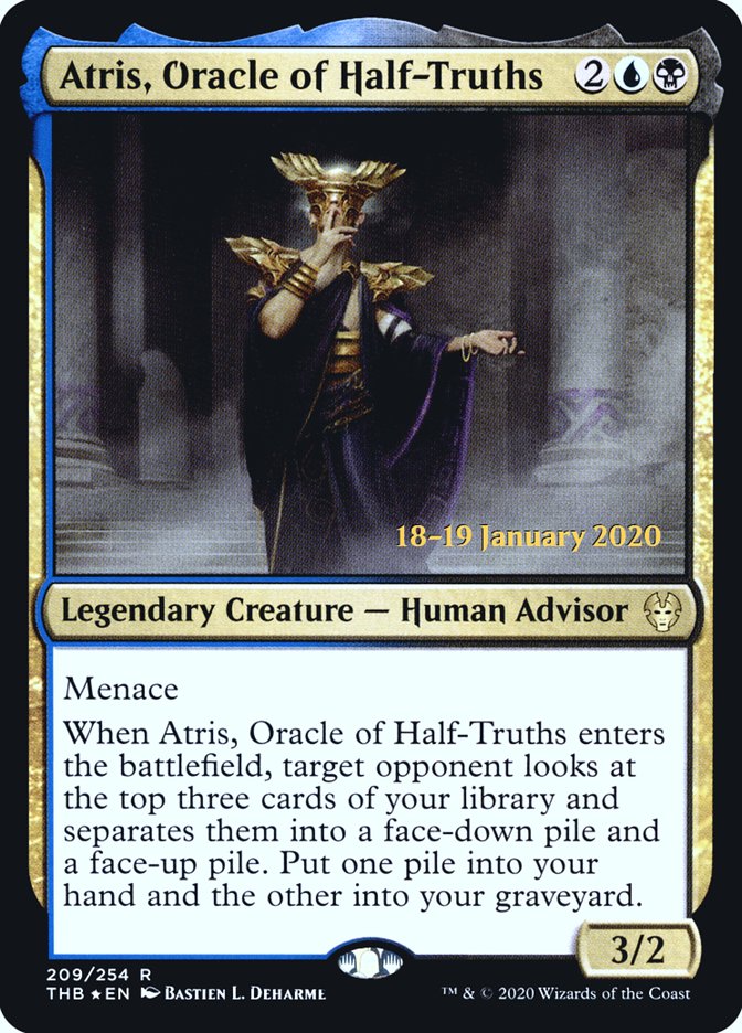 Atris, Oracle of Half-Truths [Theros Beyond Death Prerelease Promos] | Magic Magpie