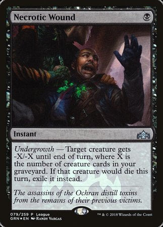 Necrotic Wound [Guilds of Ravnica Promos] | Magic Magpie