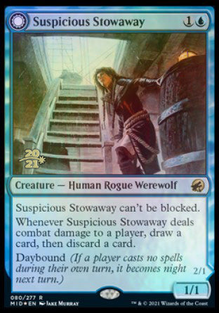 Suspicious Stowaway // Seafaring Werewolf [Innistrad: Midnight Hunt Prerelease Promos] | Magic Magpie