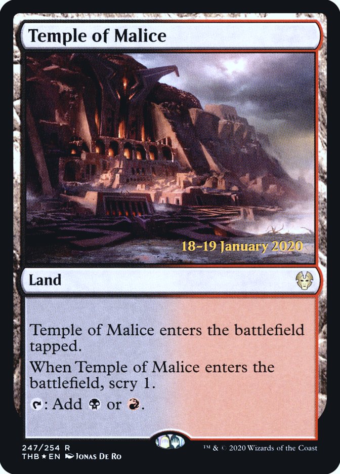 Temple of Malice [Theros Beyond Death Prerelease Promos] | Magic Magpie