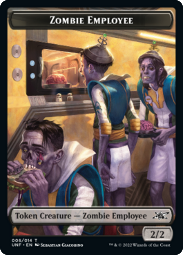 Zombie Employee // Balloon Double-sided Token [Unfinity Tokens] | Magic Magpie