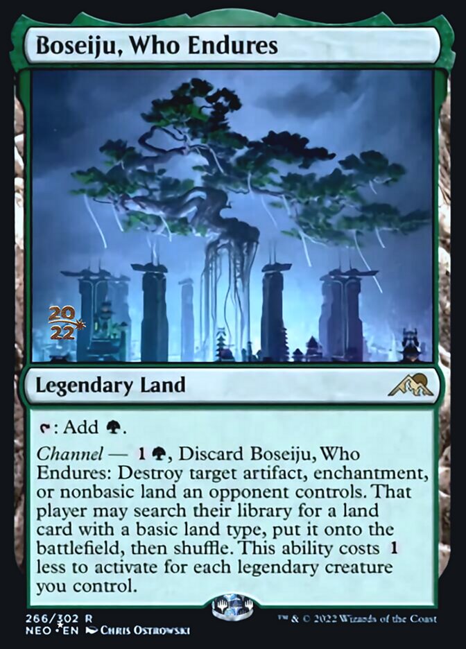 Boseiju, Who Endures [Kamigawa: Neon Dynasty Prerelease Promos] | Magic Magpie