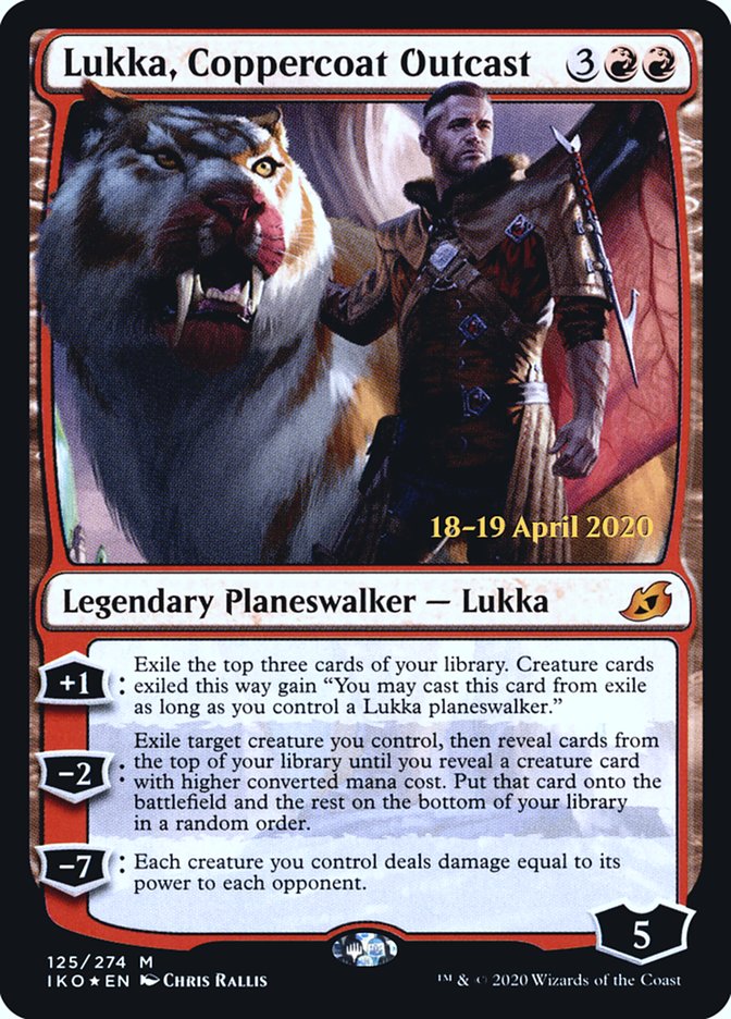 Lukka, Coppercoat Outcast  [Ikoria: Lair of Behemoths Prerelease Promos] | Magic Magpie