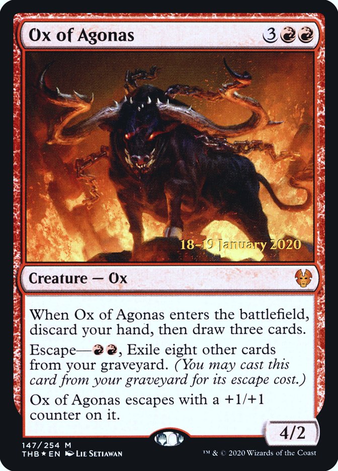 Ox of Agonas [Theros Beyond Death Prerelease Promos] | Magic Magpie