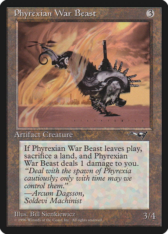 Phyrexian War Beast (Signature on Right) [Alliances] | Magic Magpie