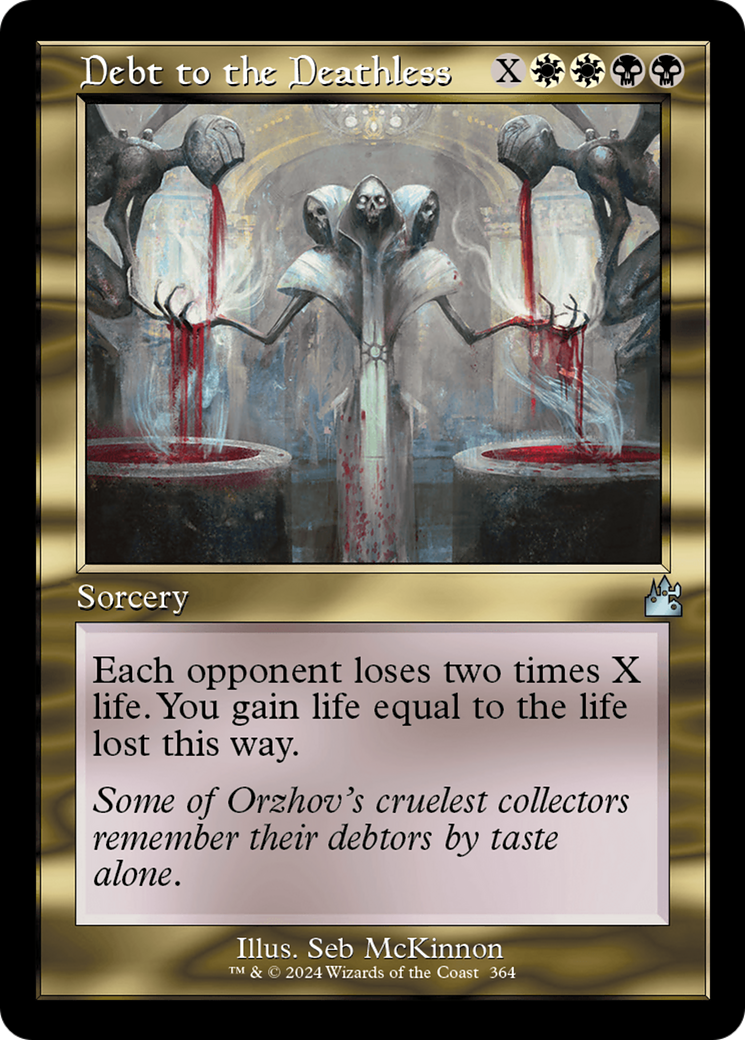 Debt to the Deathless (Retro Frame) [Ravnica Remastered] | Magic Magpie