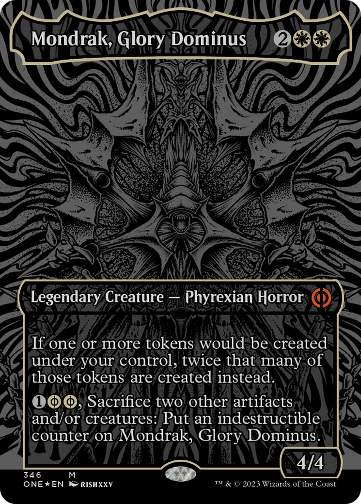 Mondrak, Glory Dominus (Oil Slick Raised Foil) [Phyrexia: All Will Be One] | Magic Magpie