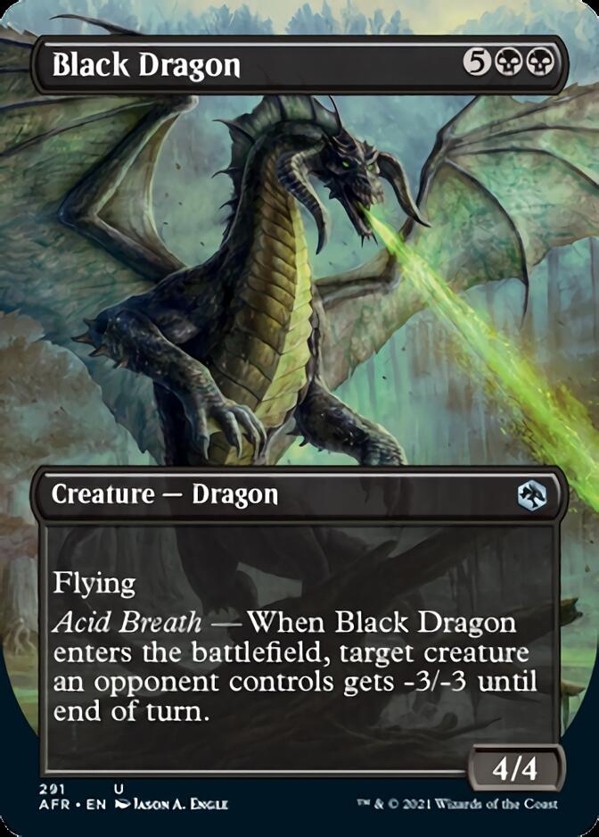 Black Dragon (Borderless Alternate Art) [Dungeons & Dragons: Adventures in the Forgotten Realms] | Magic Magpie