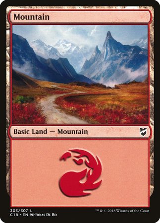 Mountain (303) [Commander 2018] | Magic Magpie