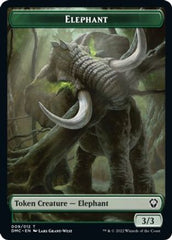 Elephant // Treasure Double-sided Token [Dominaria United Commander Tokens] | Magic Magpie