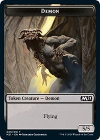 Demon // Goblin Wizard Double-sided Token [Core Set 2021 Tokens] | Magic Magpie