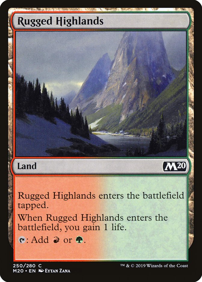 Rugged Highlands [Core Set 2020] | Magic Magpie
