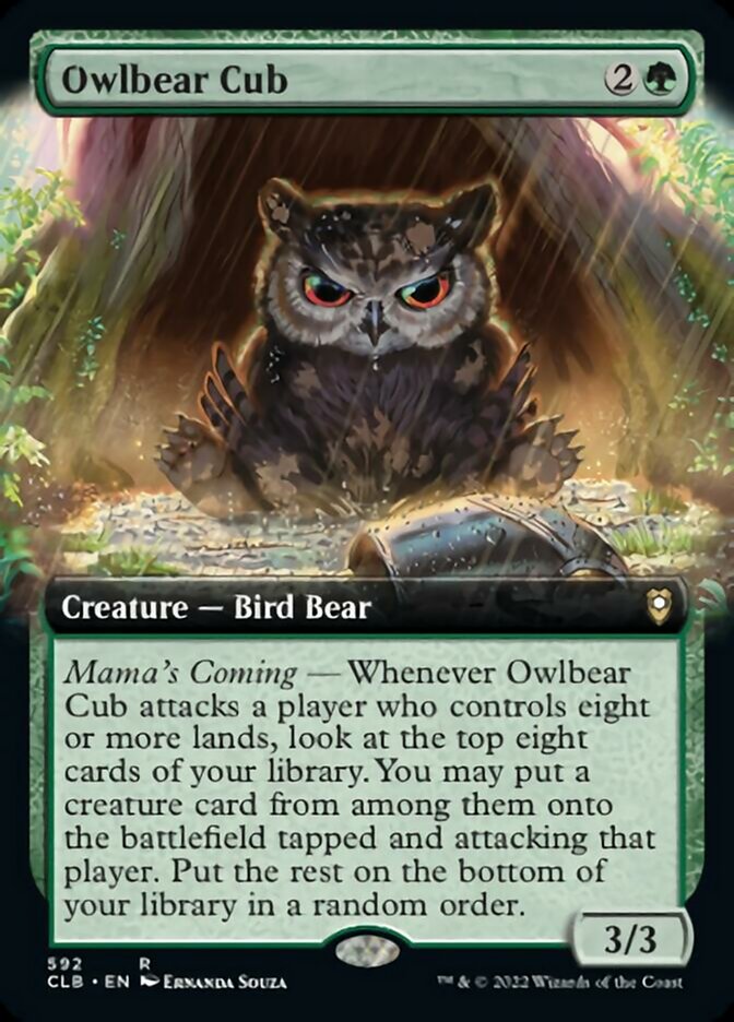 Owlbear Cub (Extended Art) [Commander Legends: Battle for Baldur's Gate] | Magic Magpie