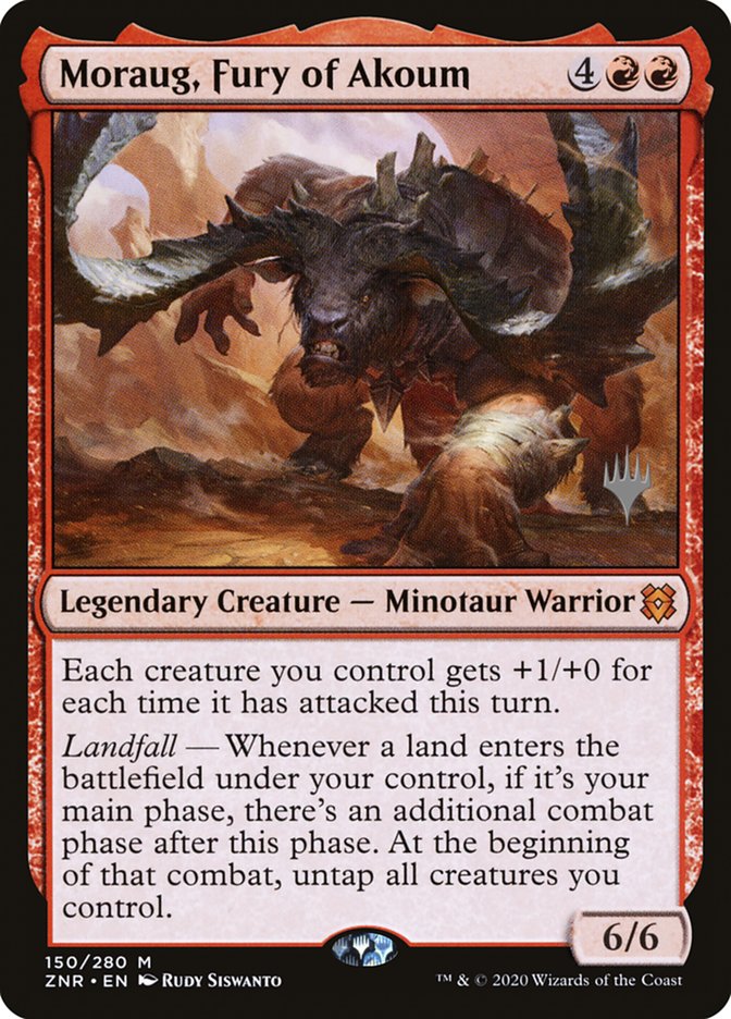 Moraug, Fury of Akoum (Promo Pack) [Zendikar Rising Promos] | Magic Magpie