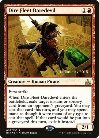 Dire Fleet Daredevil [Rivals of Ixalan Promos] | Magic Magpie